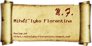 Mihályko Florentina névjegykártya